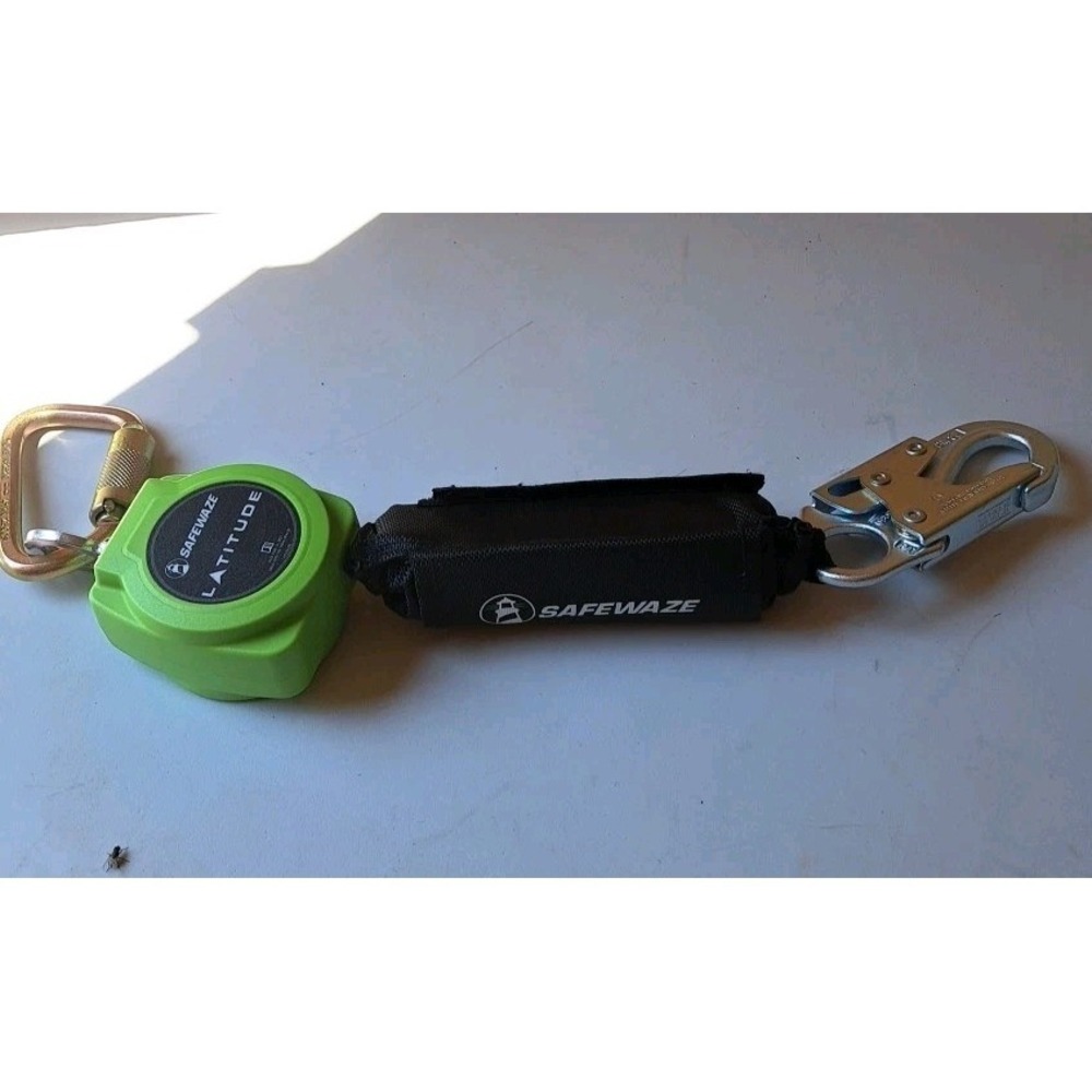 Safewaze #019-5044 Latitude‎ 6' Single Web SRL Carabiner, Snap Hook New